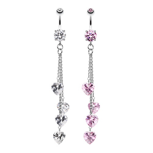 Hearts Infinite Journey Dangling Belly Ring - Dangling Belly Ring. Navel Rings Australia.