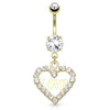 Une Déclaration D’amour Belly Dangle with Gold Plating