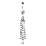 Piers Chandelier Belly Ring - Dangling Belly Ring. Navel Rings Australia.