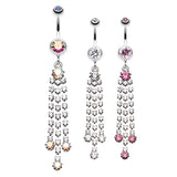 Piers Chandelier Belly Ring - Dangling Belly Ring. Navel Rings Australia.