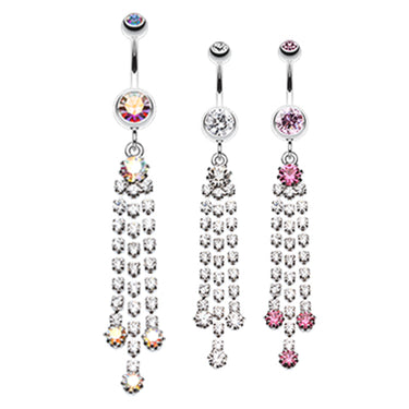 Piers Chandelier Belly Ring - Dangling Belly Ring. Navel Rings Australia.