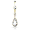 Sydney's Diamond Lust Belly Bar with Gold Plating