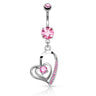 Lovers Contour Fusion Belly Bar - Dangling Belly Ring. Navel Rings Australia.