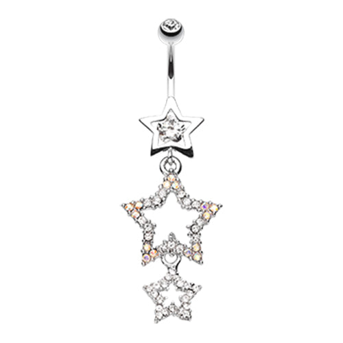 Star Show Ground Belly Dangle - Dangling Belly Ring. Navel Rings Australia.