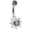 Midnight Beauteous Daisy Belly Ring