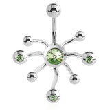 Dermal Inspirations Navel Ring - Fixed (non-dangle) Belly Bar. Navel Rings Australia.