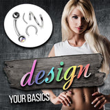 DIY Custom Size Bananabell Belly Bar Shafts - Basic Curved Barbell. Navel Rings Australia.