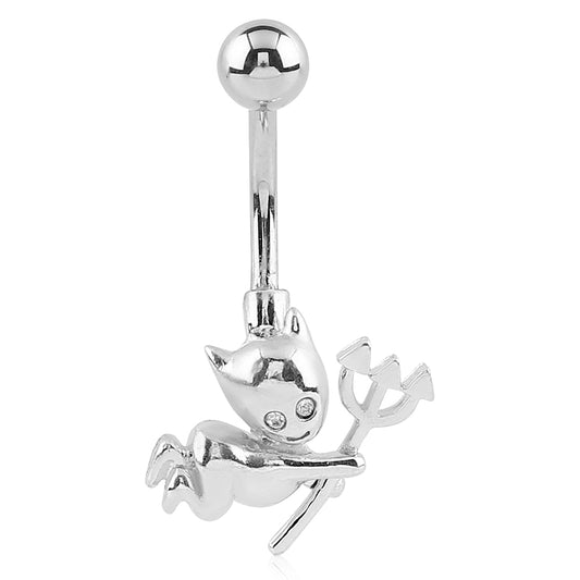 Devilish Me Belly Bar - Fixed (non-dangle) Belly Bar. Navel Rings Australia.