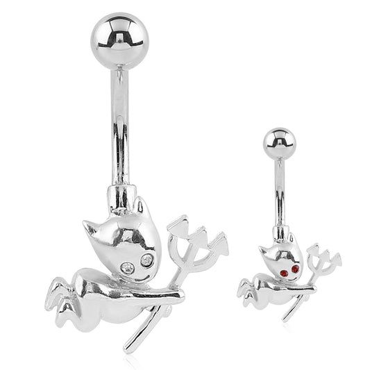Devilish Me Belly Bar - Fixed (non-dangle) Belly Bar. Navel Rings Australia.