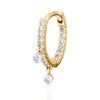 Diamond Eternity Earring with Two Dangles by Maria Tash in Yellow Gold