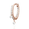 Diamond Eternity Earring with Two Dangles by Maria Tash in Rose Gold