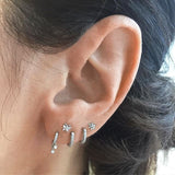 Diamond Butterfly Earring by Maria Tash in 18K Rose Gold. Flat Stud. - Earring. Navel Rings Australia.