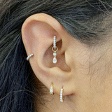 Invisible Set Diamond Eternity Clicker by Maria Tash in 18k Yellow Gold