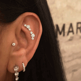 Invisible Set Diamond Eternity Clicker by Maria Tash in 18k Yellow Gold