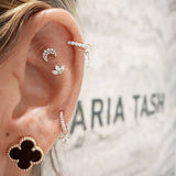 Diamond Moon Earstud by Maria Tash in 18K Rose Gold. Butterfly Stud. - Earring. Navel Rings Australia.