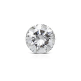 Invisible Set Diamond Threaded Stud Earring by Maria Tash in 18K White Gold. Flat Stud. - Earring. Navel Rings Australia.