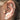 Diamond Baguette Threaded Stud Earring by Maria Tash in Gold - Earring. Navel Rings Australia.