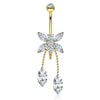 Dragonfly Belly Chandelier in 14K Yellow Gold