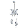 Dragonfly Belly Chandelier in 14K White Gold