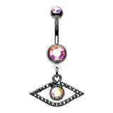 Eye of the Dragon Belly Dangle - Dangling Belly Ring. Navel Rings Australia.