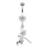 Zoom Dragon Fly Belly Ring - Dangling Belly Ring. Navel Rings Australia.