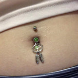 Dreamcatcher Belly Piercing Ring - Dangling Belly Ring. Navel Rings Australia.