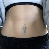 Dream Catcher Feather Belly Ring - Dangling Belly Ring. Navel Rings Australia.