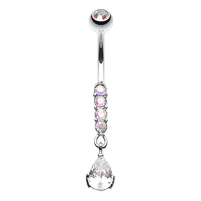 Rain Droplets Belly Bar - Dangling Belly Ring. Navel Rings Australia.