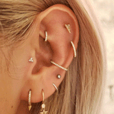 Single Short Spike Diamond Eternity Clicker Earring by Maria Tash in 18K Rose Gold