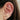 Diamond Moon Threaded Earring by Maria Tash in 18K Rose Gold. Flat Stud. - Earring. Navel Rings Australia.