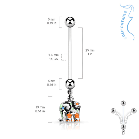 Elmer Elephant Maternity Belly Ring
