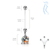 Elmer Elephant Maternity Belly Ring