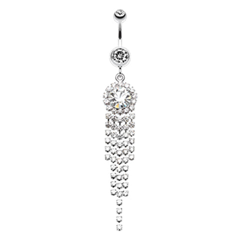 The Jewel Circuit Belly Dangle - Dangling Belly Ring. Navel Rings Australia.