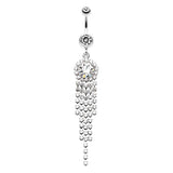The Jewel Circuit Belly Dangle - Dangling Belly Ring. Navel Rings Australia.