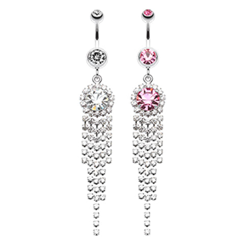 The Jewel Circuit Belly Dangle - Dangling Belly Ring. Navel Rings Australia.