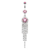 The Jewel Circuit Belly Dangle - Dangling Belly Ring. Navel Rings Australia.