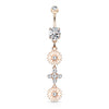 Uniting Daisy Chain Belly Ring with Rose Gold Plating