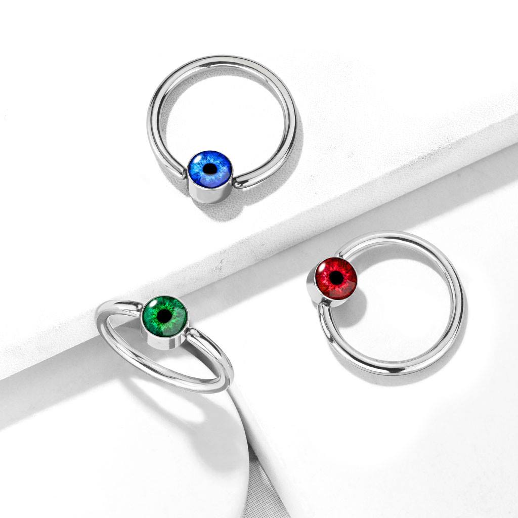 I C U Eyeball Captive Bead Belly Rings - Captive Belly Ring. Navel Rings Australia.