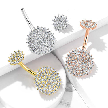 Crowned Motley™ Belly Bar with Gold Plating - Fixed (non-dangle) Belly Bar. Navel Rings Australia.