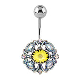 Farmers Market Frenzy Belly Bar - Fixed (non-dangle) Belly Bar. Navel Rings Australia.