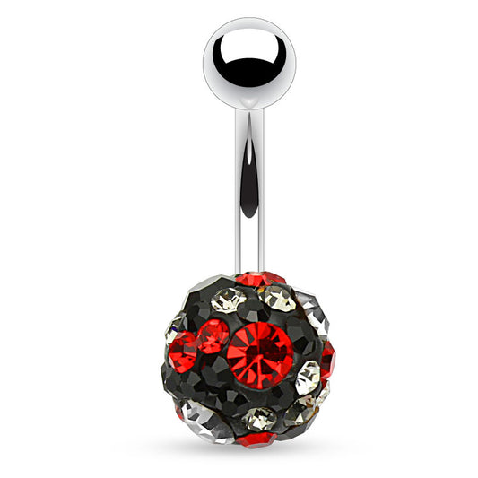 Mega Motley™ Fusion Belly Bars - Basic Curved Barbell. Navel Rings Australia.