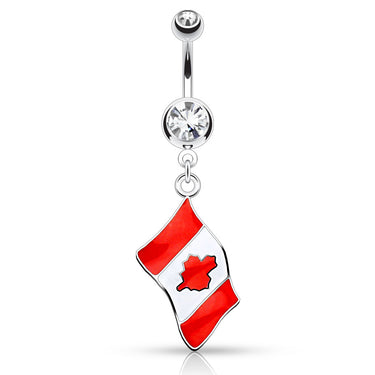 Around the World Flag Belly Rings - Dangling Belly Ring. Navel Rings Australia.