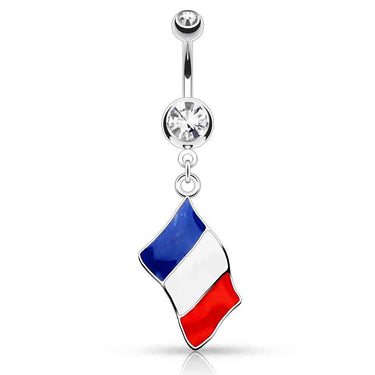Around the World Flag Belly Rings - Dangling Belly Ring. Navel Rings Australia.