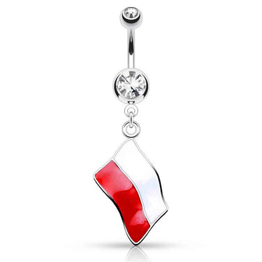 Around the World Flag Belly Rings - Dangling Belly Ring. Navel Rings Australia.