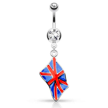 Around the World Flag Belly Rings - Dangling Belly Ring. Navel Rings Australia.