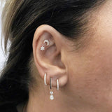 Diamond Moon Earstud by Maria Tash in 18K Rose Gold. Butterfly Stud. - Earring. Navel Rings Australia.