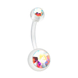 Ultra Comfort Glam Bio Flex Belly Rings - Basic Curved Barbell. Navel Rings Australia.