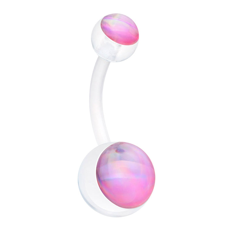 Hologram Bio Flex Belly Rings - Basic Curved Barbell. Navel Rings Australia.