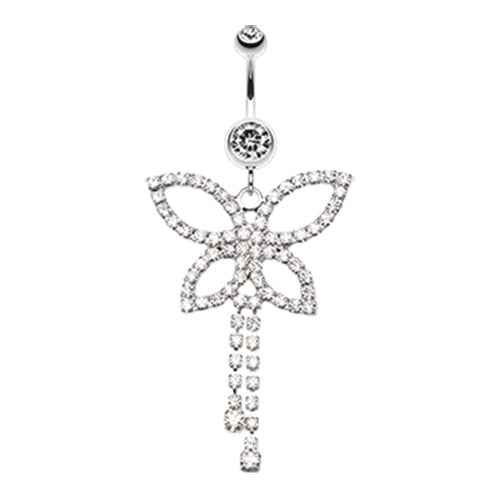 Jazzi Butterfly Belly Dangle - Dangling Belly Ring. Navel Rings Australia.