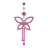 Jazzi Butterfly Belly Dangle - Dangling Belly Ring. Navel Rings Australia.